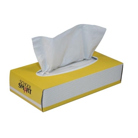 School Smart School Smart 2000690 2-Ply Facial Tissues; White - 100 Count - 30 Per Box 2000690